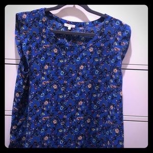 Pleione blue print blouse